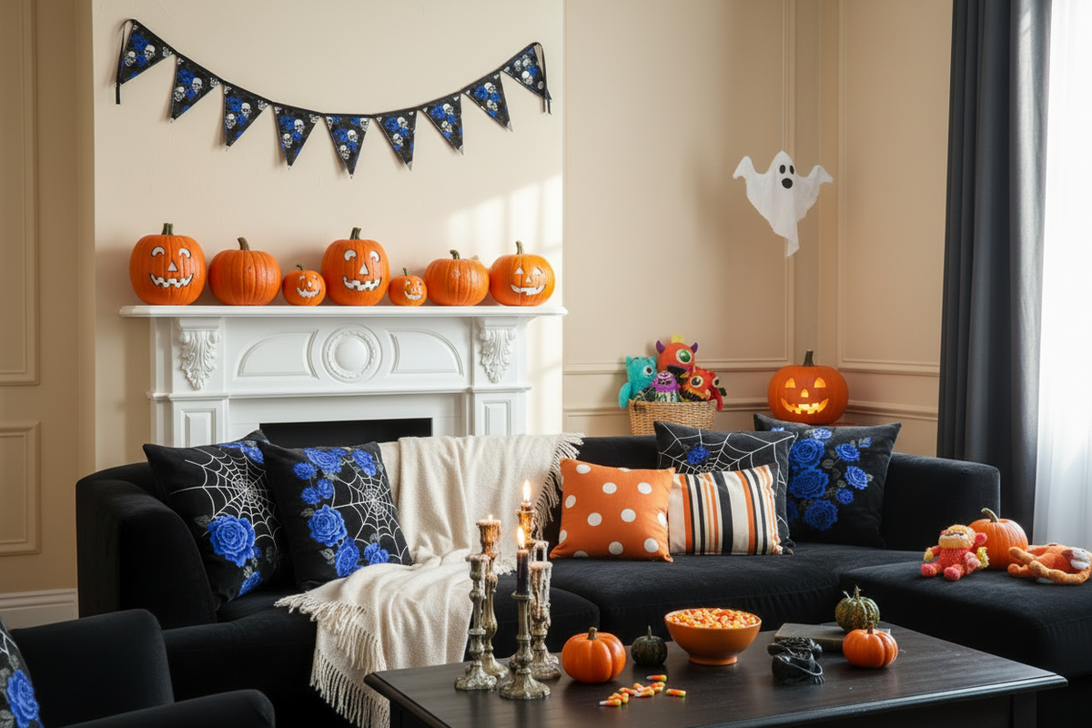 Halloween Family Room Bunting Lifestyle